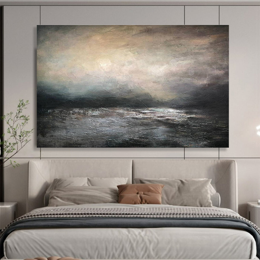 Hand - Crafted Large Textured Abstract Wall Mural for Elegant Touches DKH781
