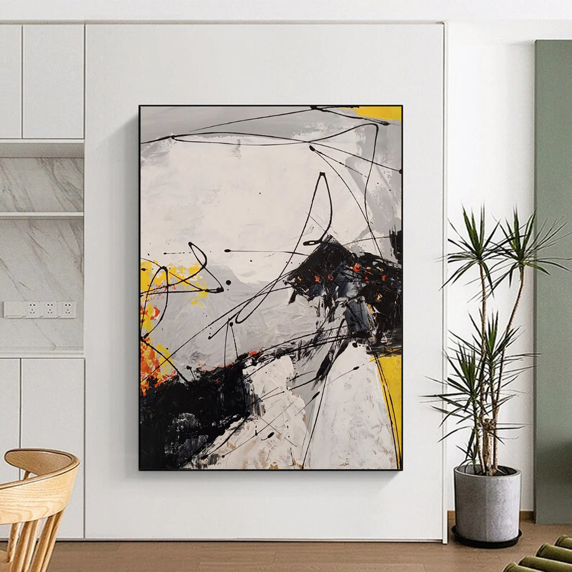 Vast - Dimensioned Hand - Painted Custom Abstract Creation for Living Room and Hotel DTP054