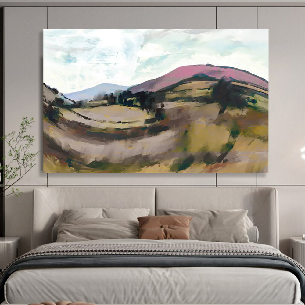 Vibrant Mountain Landscape - Oversized Eclectic Dining Room Art DLZ126