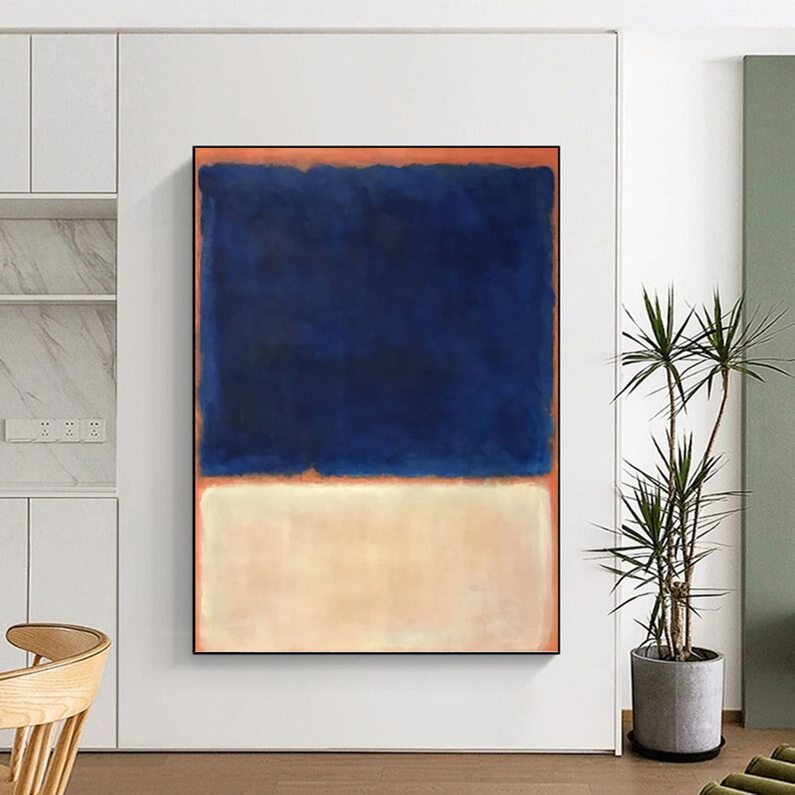 Extended - Sized Vertical Hand - Painted Textured Custom Abstract Saga (with Foliage Textures) for Bar and Hallway DKH1622