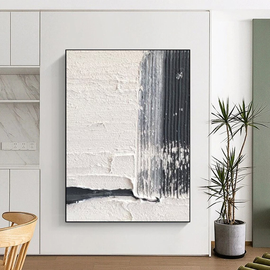 Custom Hand-Painted Abstract Masterpieces for Hotel & Entryway DTP366