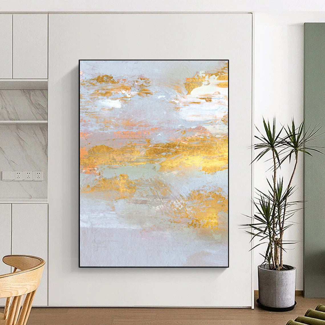 Custom Hand-Painted Abstract Paintings: Big Sizes, Stunning Textures DTP159