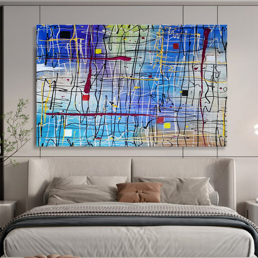 Groundbreaking Original Vast - Scale Textured Hand - Crafted Abstract Canvas for Innovative Design DKH849