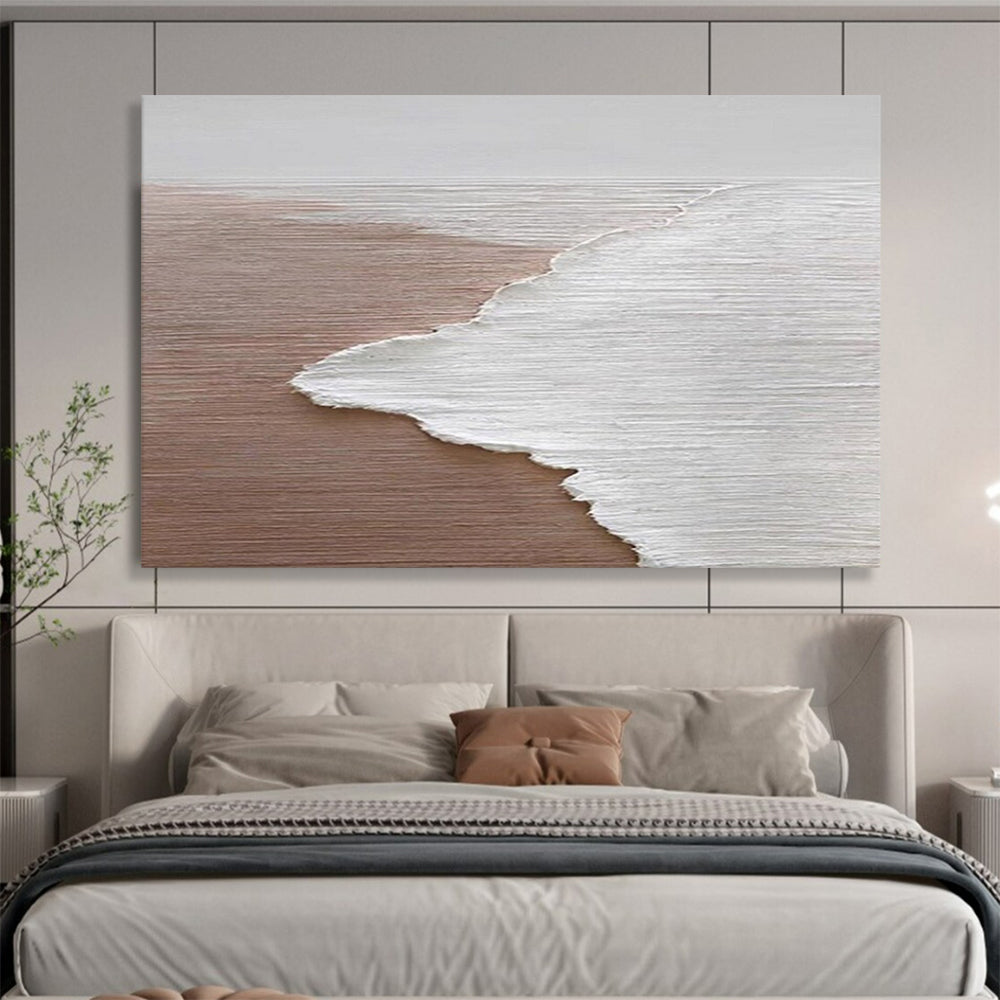 Minimalist Beach Wave Art - Serene Living Room or Bathroom Decor DLZ178