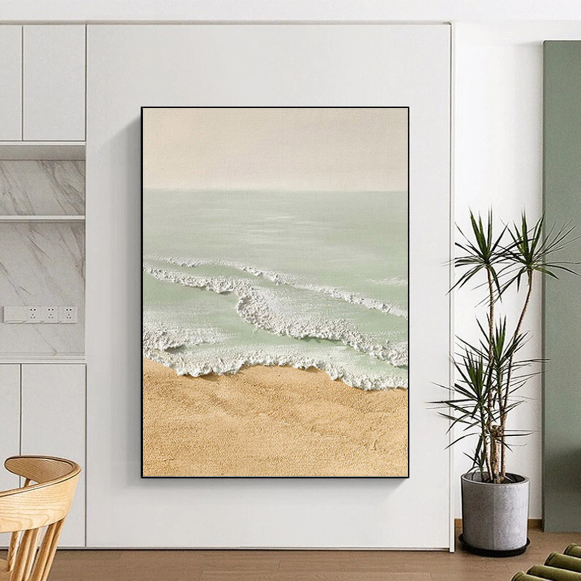 Supersized - Format Hand - Painted Textured Custom Abstract Painting, for Dining Room and Living Room DKH1489