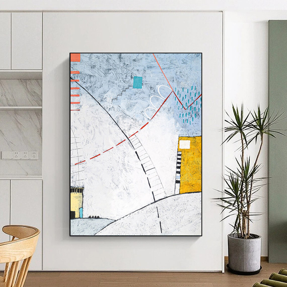 Masterful Custom - Rendered Textured Canvas Art for Office & Hallway DKH1092