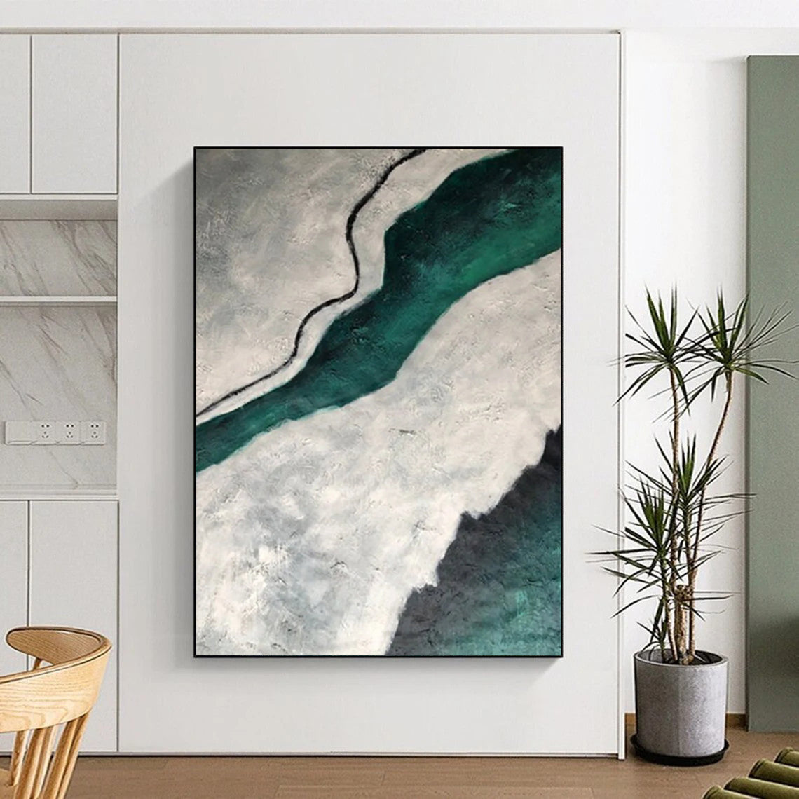 Handmade Big-Size Abstract Creations for Bedroom & Office DTP403