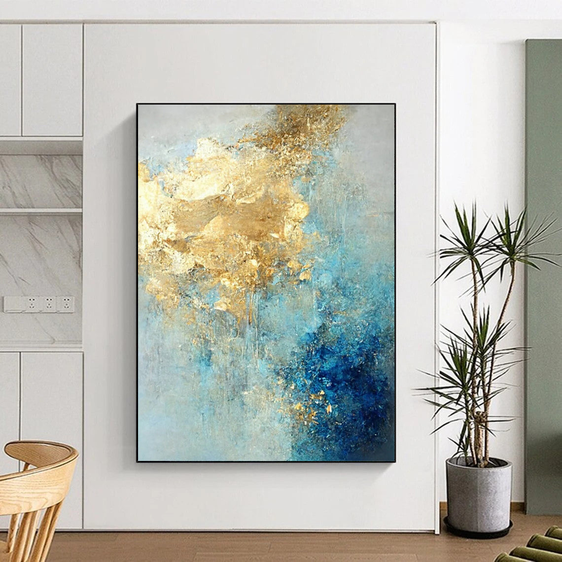 Vast - Span Hand - Painted Textured Custom Abstract Creation for Bedroom and Hotel DTP071