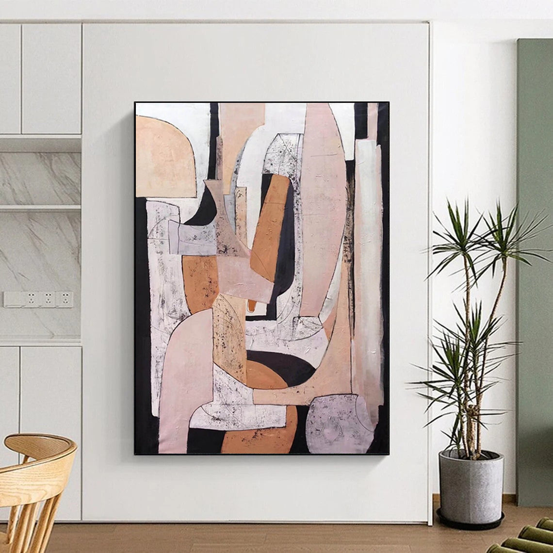 Handmade Large Abstract Paintings: Textured Wonders for Hallway & Entryway DTP252