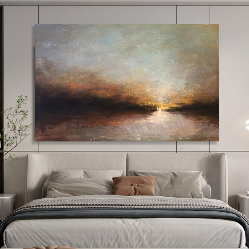 Large - Format Hand - Crafted Textured Abstract Wall Decor for Visual Attraction DKH774