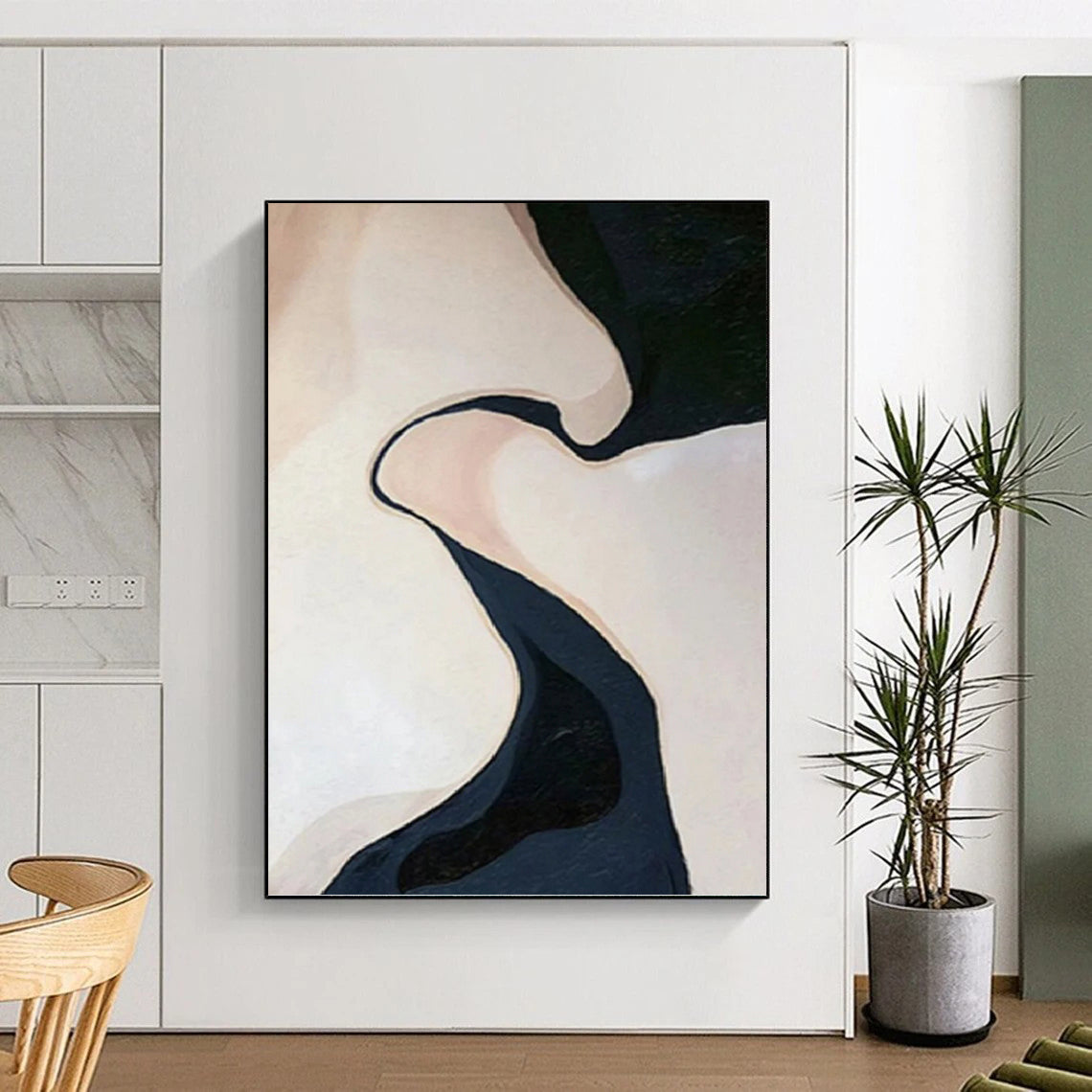 Artfully Designed Hand - Rendered Textured Canvas Art for Bedroom & Dining Room DKH1120