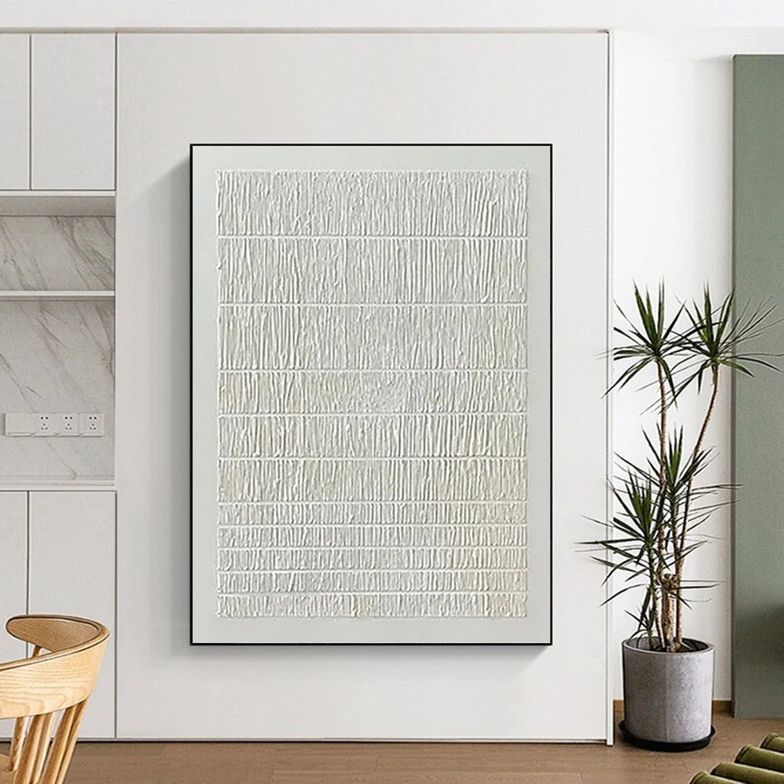 Creatively Designed Hand - Rendered Textured Canvas Abstract for Bedroom & Hallway DKH1129