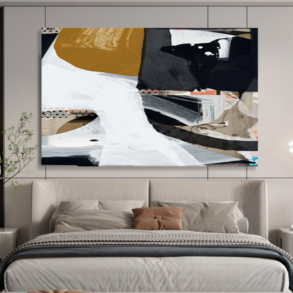 Mixed Media Abstract Collage - Large Modern Entryway Statement DLZ127