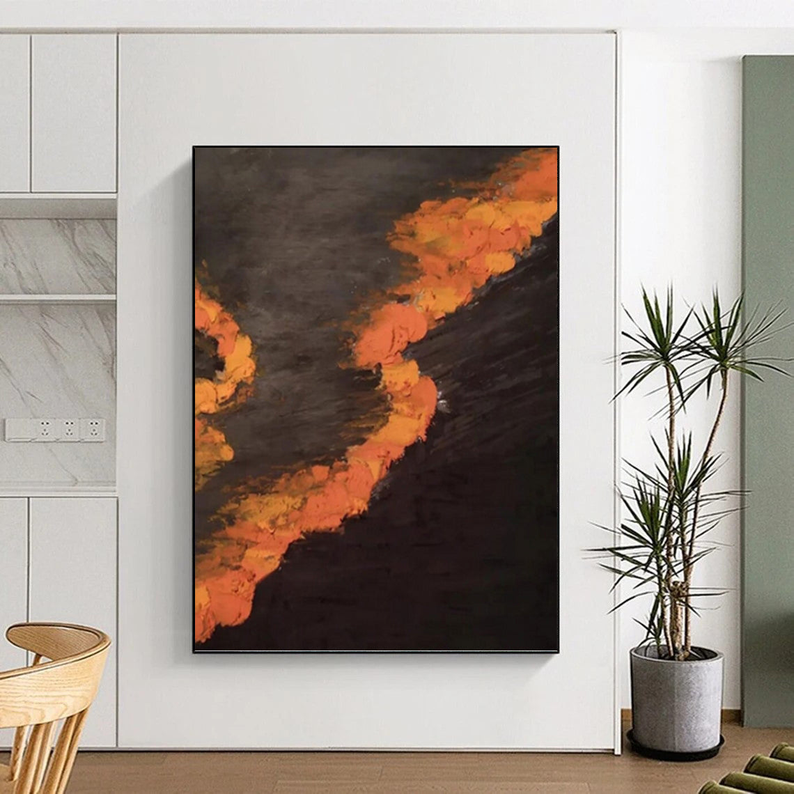 Rustic Textured Abstract Wall Art for Bedroom & Entryway DKH0961