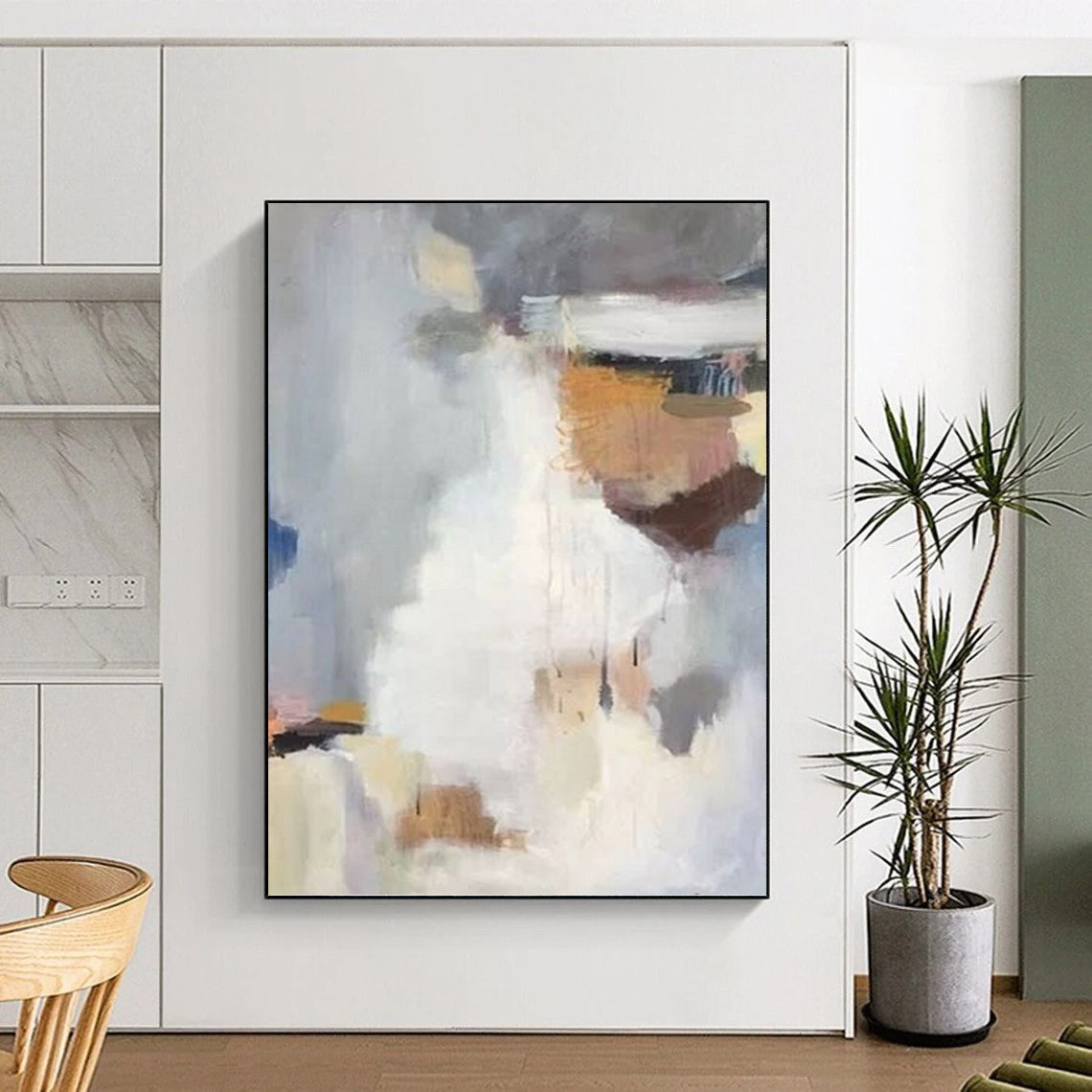 Whimsical Textured Abstract Wall Art for Hallway & Entryway DKH0956