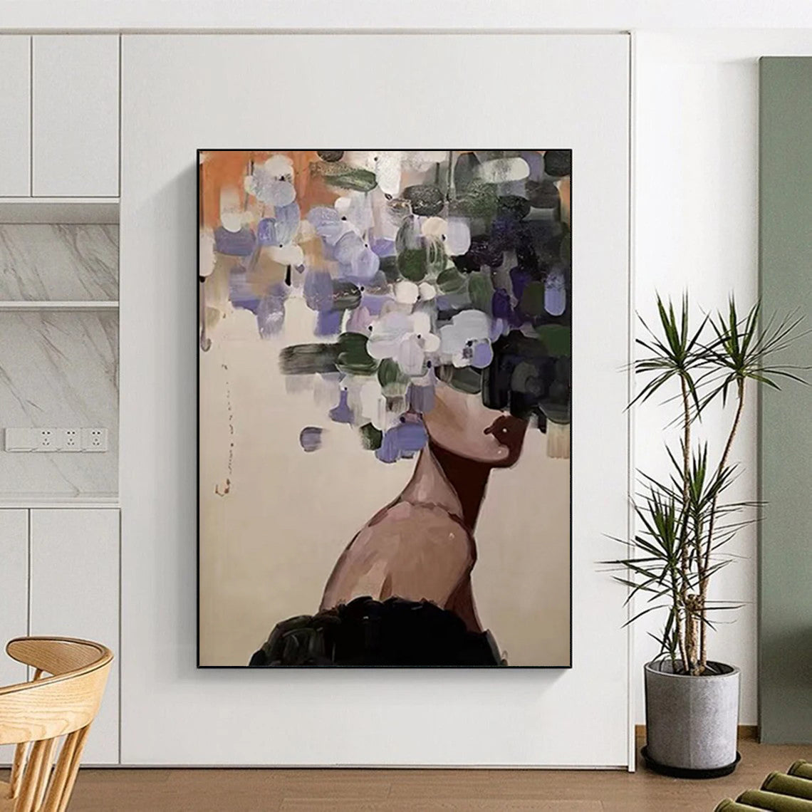 Custom Hand-Painted Abstract Masterpieces for Bedroom & Living Room DTP309