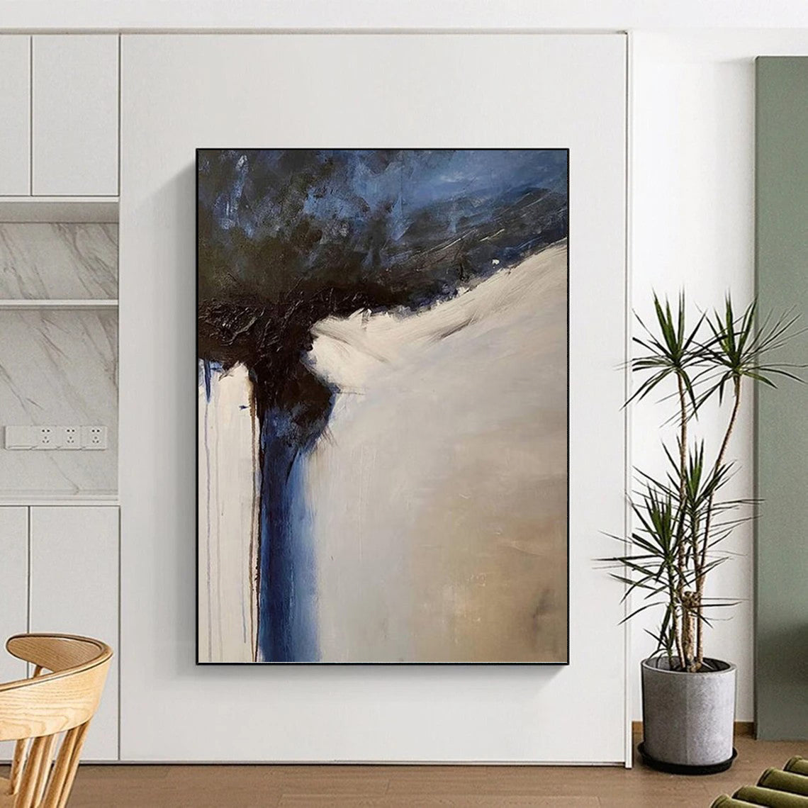Mammoth - Scaled Hand - Painted Custom Abstract Canvas (with Three - Dimensional Textures), Beautifying Living Room and Entryway DKH1499