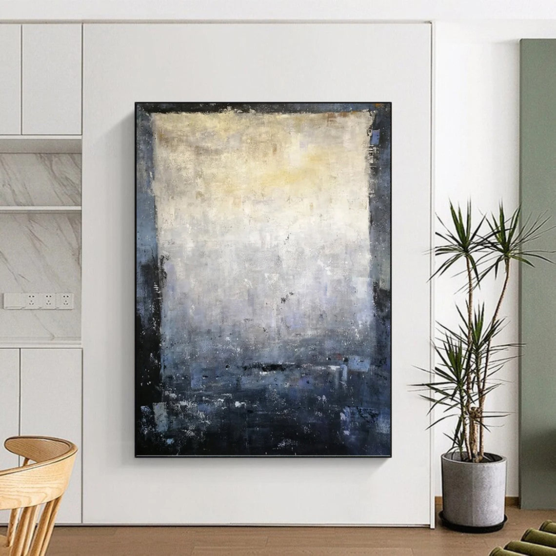 Soaring Vertical Hand - Painted Custom Abstract Gem with Volcanic Textures, Ideal for Living Room and Bar DKH1577