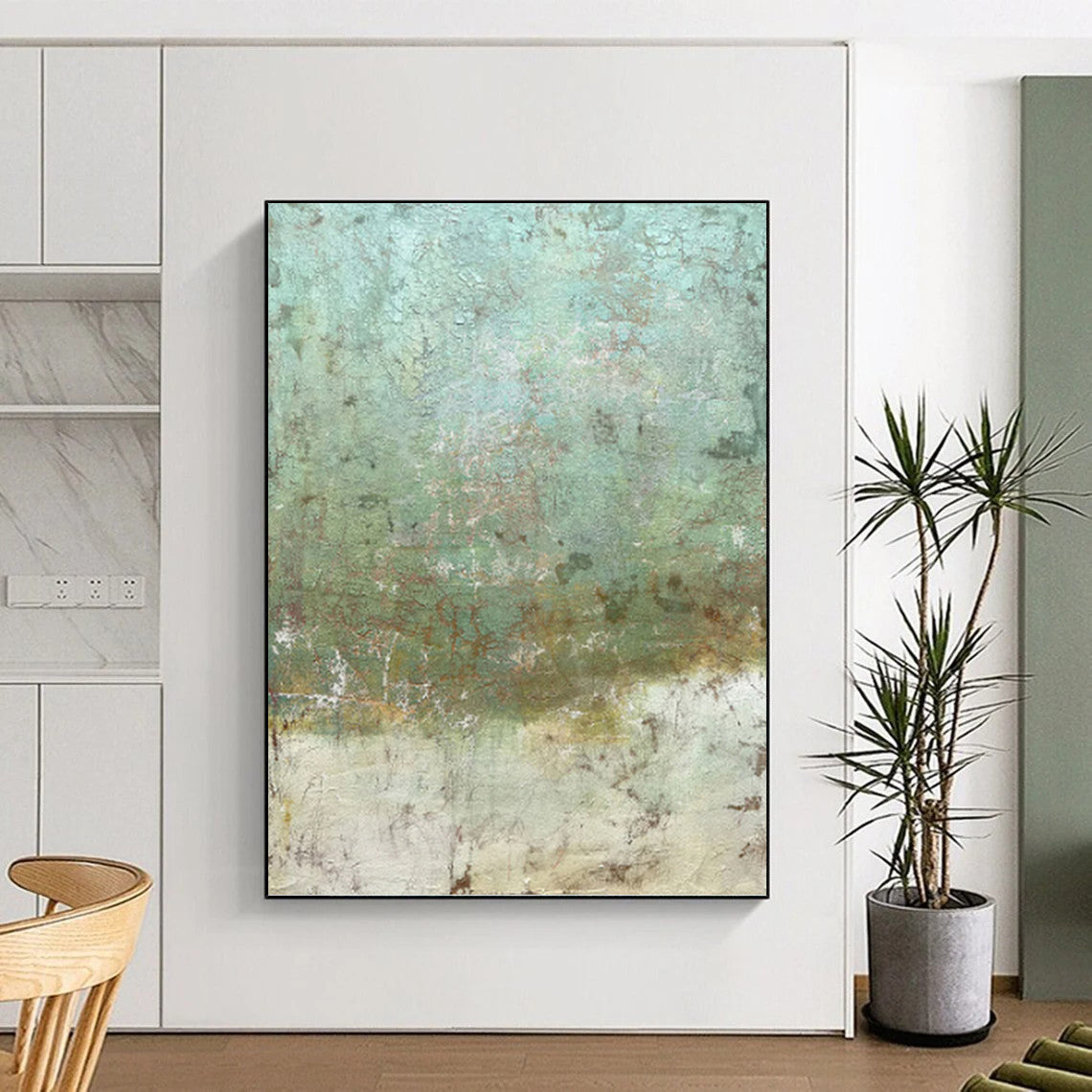 Super - Sized Hand - Painted Textured Custom Abstract Ballad, for Hotel and Dining Room DKH1512
