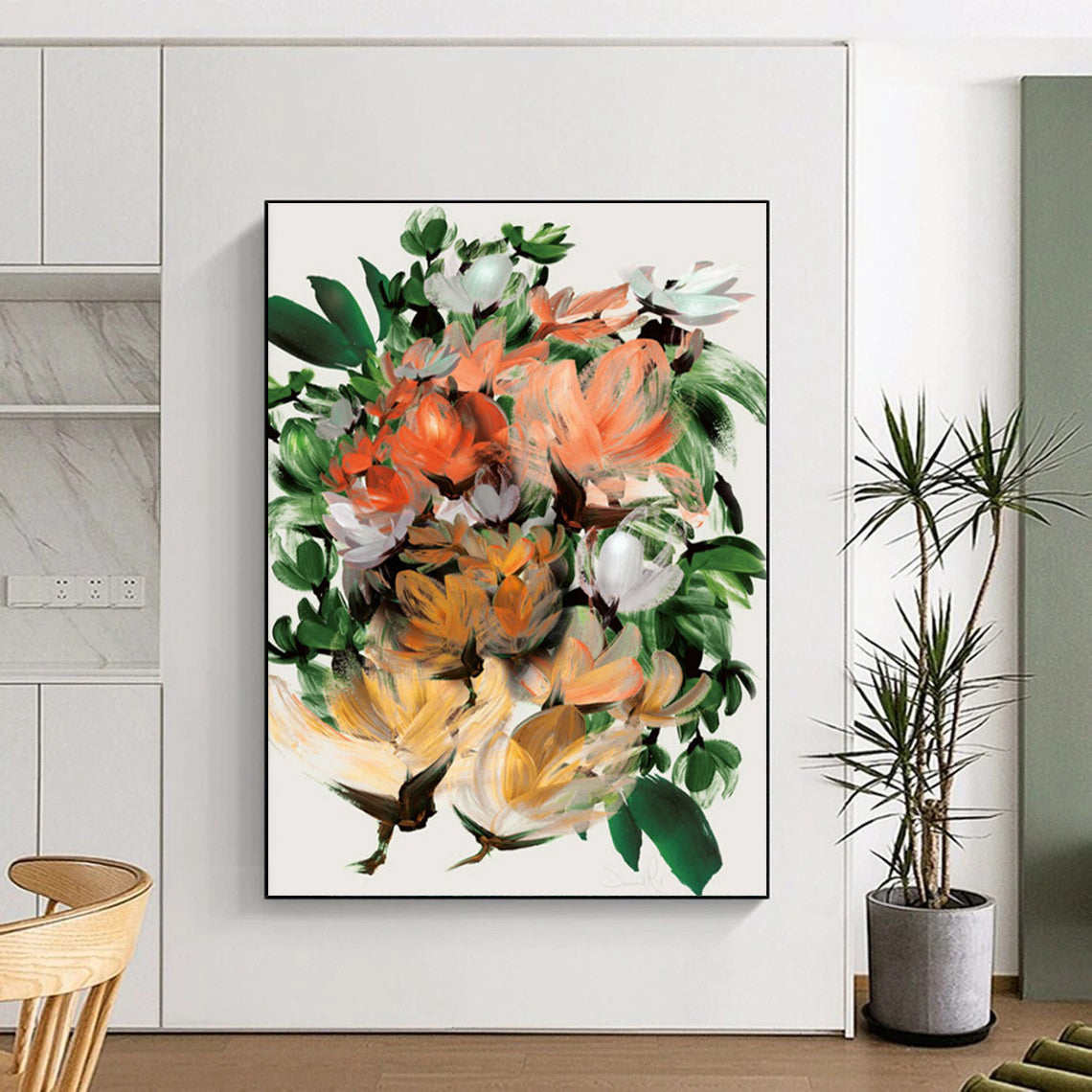 Hand-Painted Custom Abstract Art: Big Sizes for Bedroom & Office DTP217