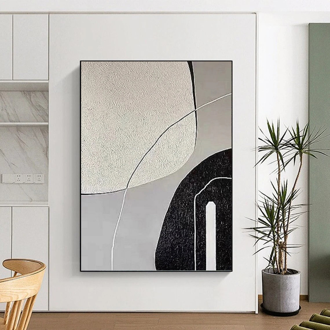 Professionally Crafted Hand - Painted Textured Canvas Abstract for Office & Bedroom DKH1139