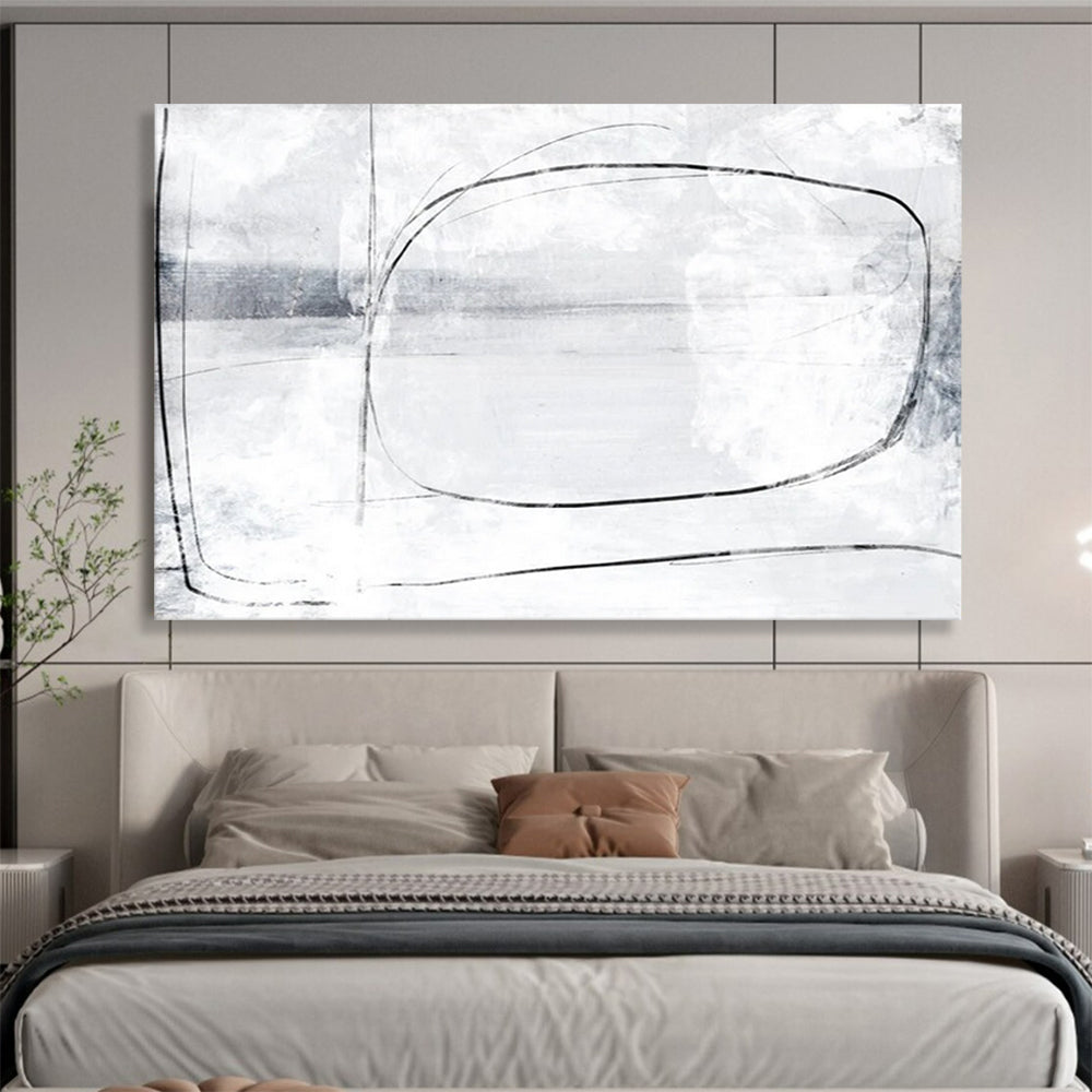 Minimalist Line Landscape - Oversized Calm Living Room Art DLZ140