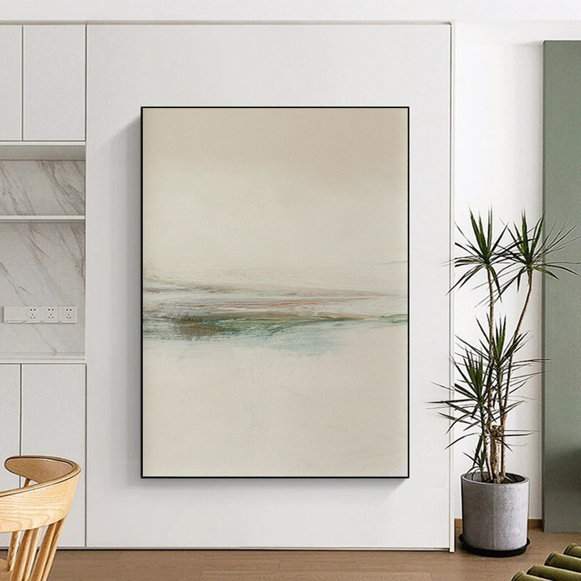 Hand-Painted Large-Scale Abstract Art: Textures for Living Room & Office DTP226