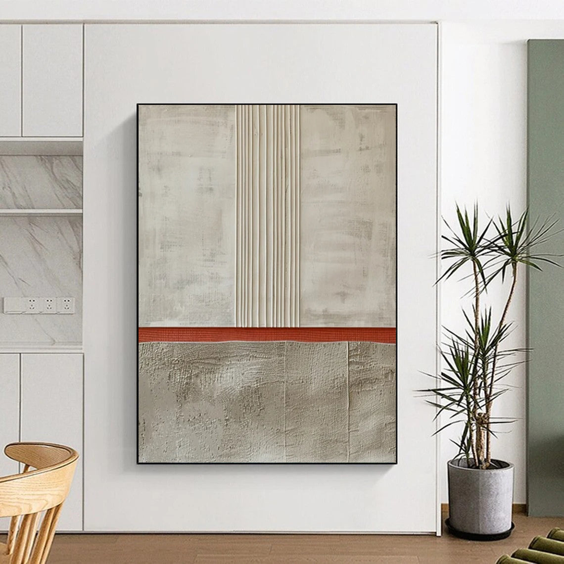 Colossal - Format Hand - Painted Textured Custom Abstract Gem for Office and Bar DTP026