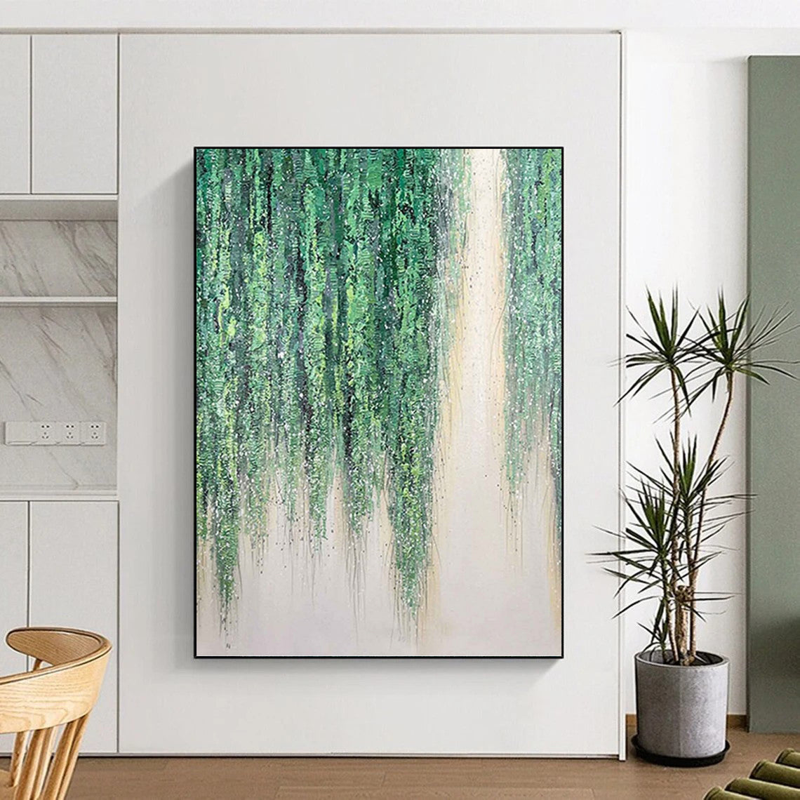 Jumbo - Proportioned Hand - Painted Textured Custom Abstract Rhapsody, for Office and Hallway DKH1506