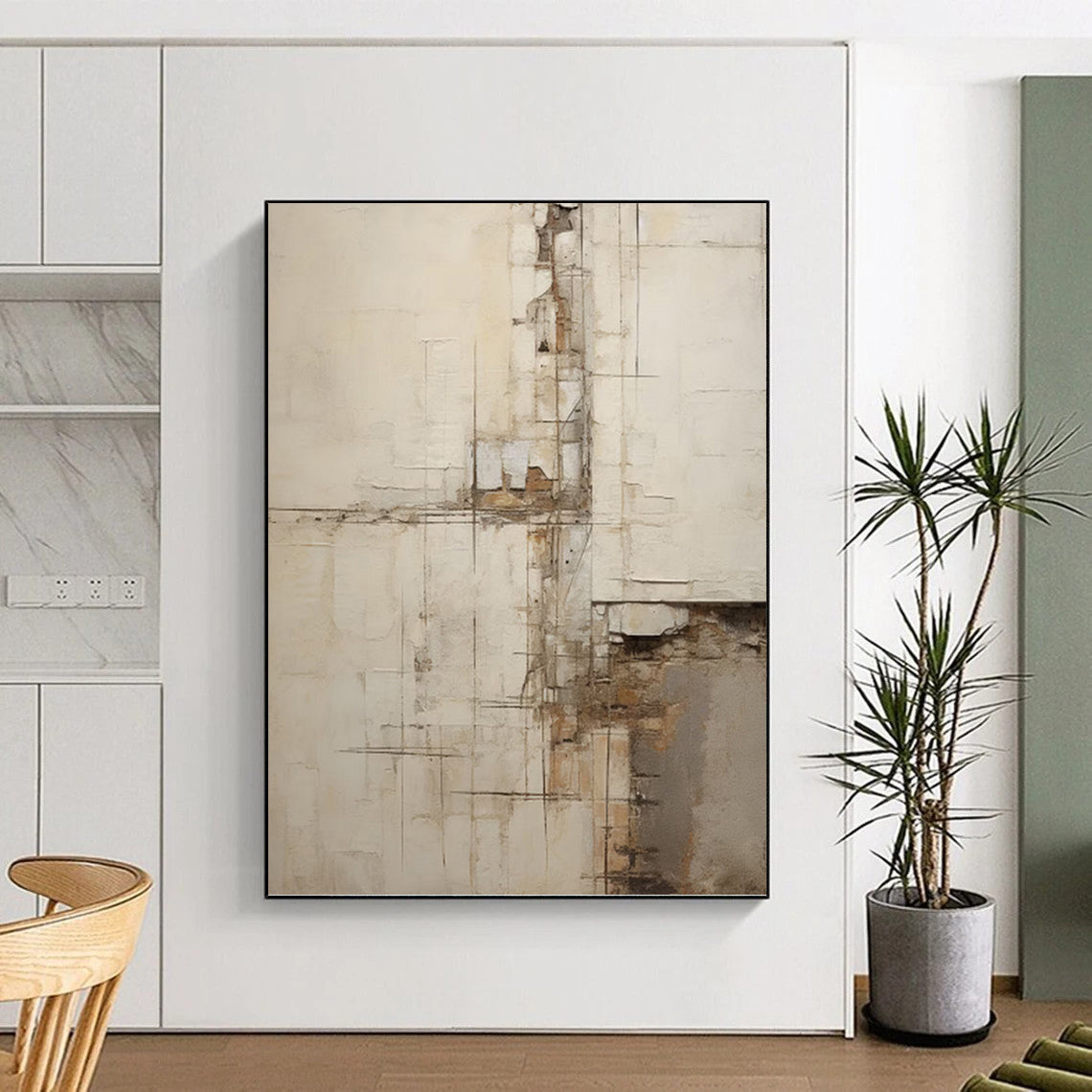 Dynamic Hand - Painted Textured Abstract Painting for Living Room & Office DKH1319