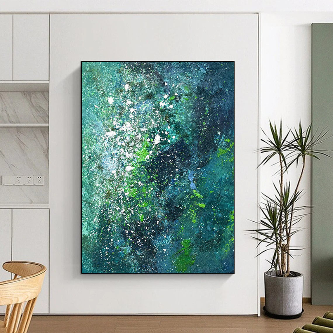 Massive Hand - Painted Custom Textured Abstract Wall Decor for Living Room & Office DKH1029