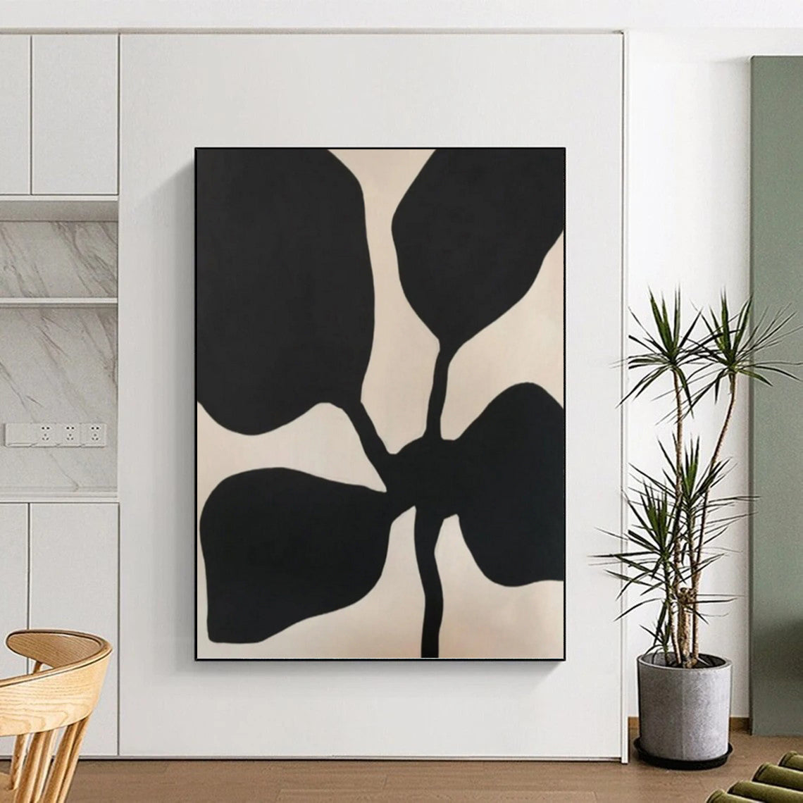 Gorgeous Hand - Rendered Textured Canvas Abstract for Hallway & Bar DKH1077