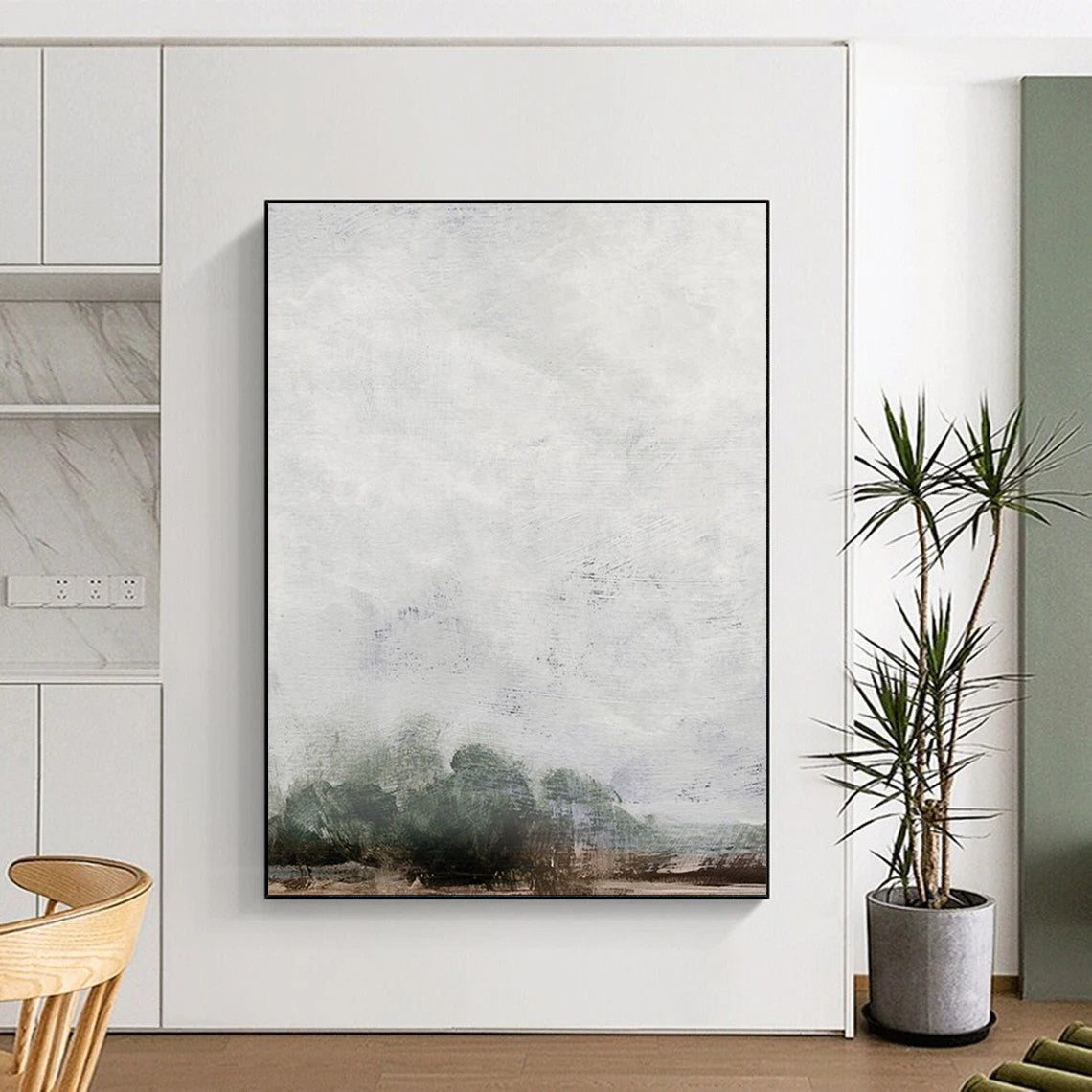 Large-Scale Custom Abstract Paintings: Handmade Textures for Bedroom & Living Room DTP221