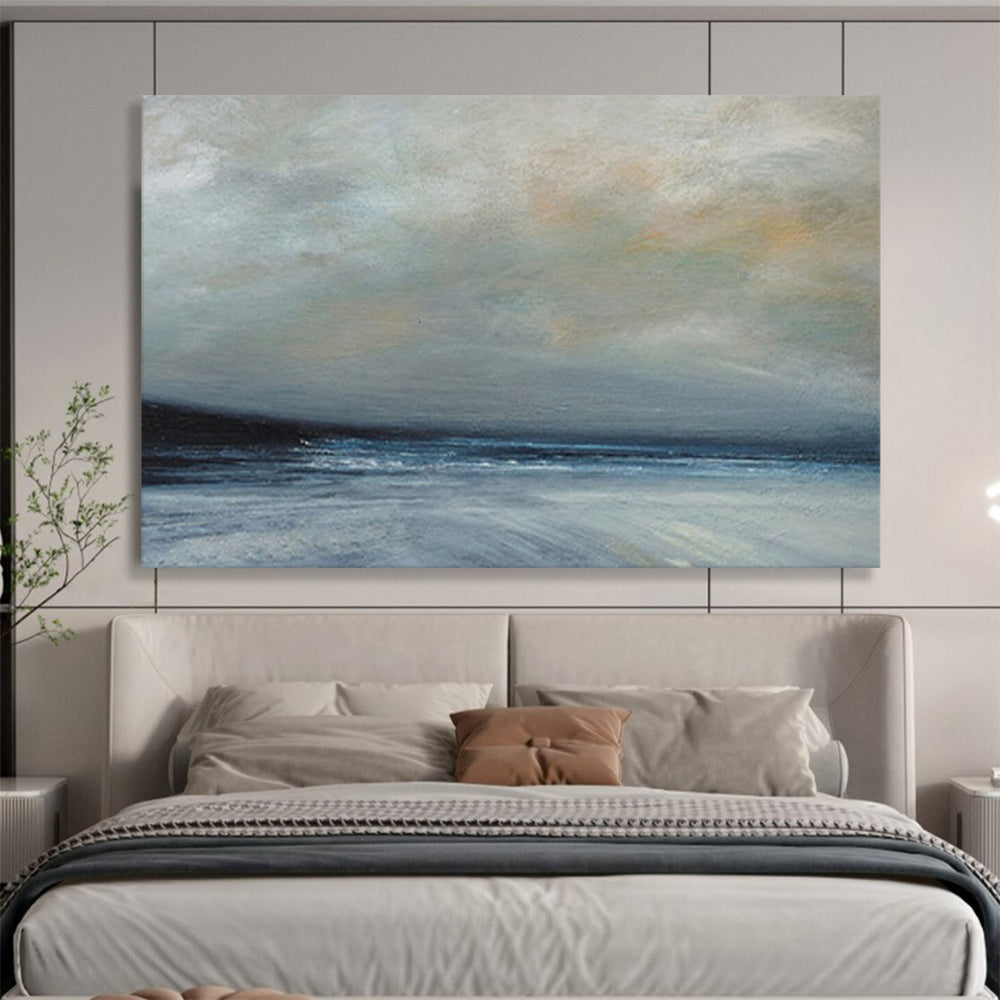 Moody Sea & Sky Abstract - Dramatic Bedroom Accent DLZ022