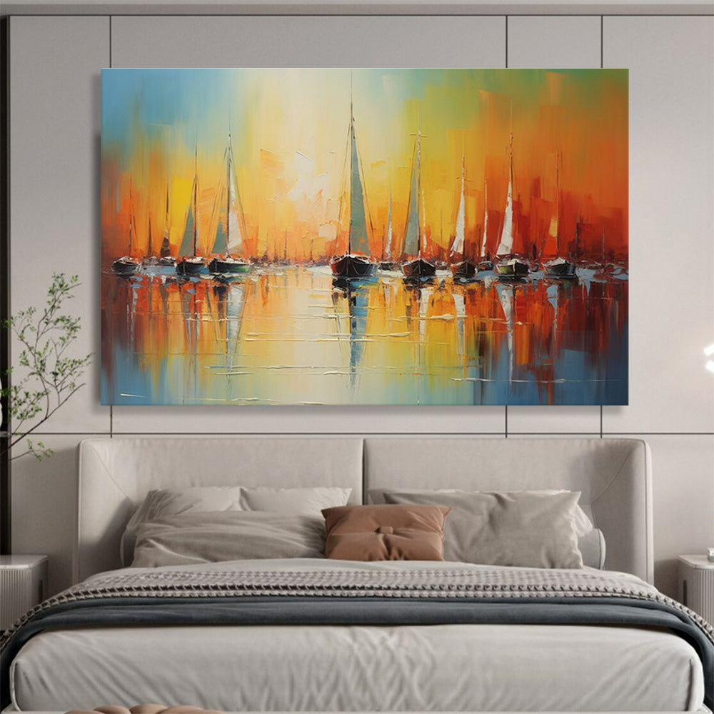 Emphasizing Original Large - Sized Textured Hand - Painted Abstract Painting for Feature Enhancement DKH864