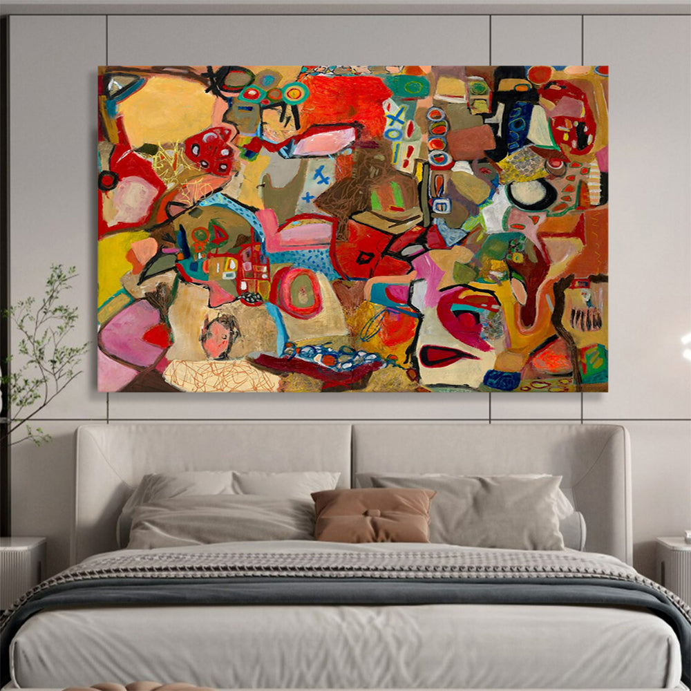Colorful Abstract Narrative - Intriguing Living Room or Office Art DLZ240