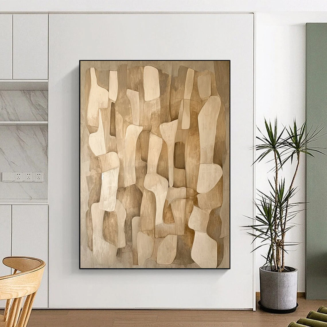Extended - Reach Hand - Painted Custom Abstract Painting for Bedroom and Entryway DTP021