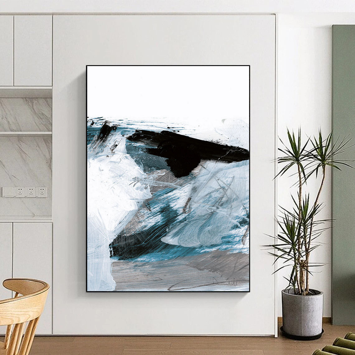 Hand-Painted Large Abstract Creations: Textured Styles for Bar & Hotel DTP220