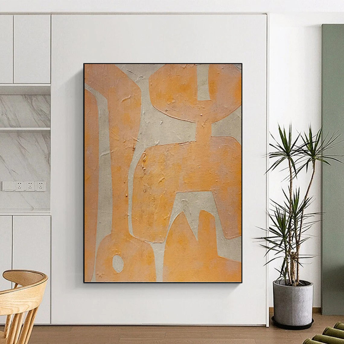 Dazzling Hand - Crafted Textured Canvas Abstract for Dining Room & Bar DKH1073