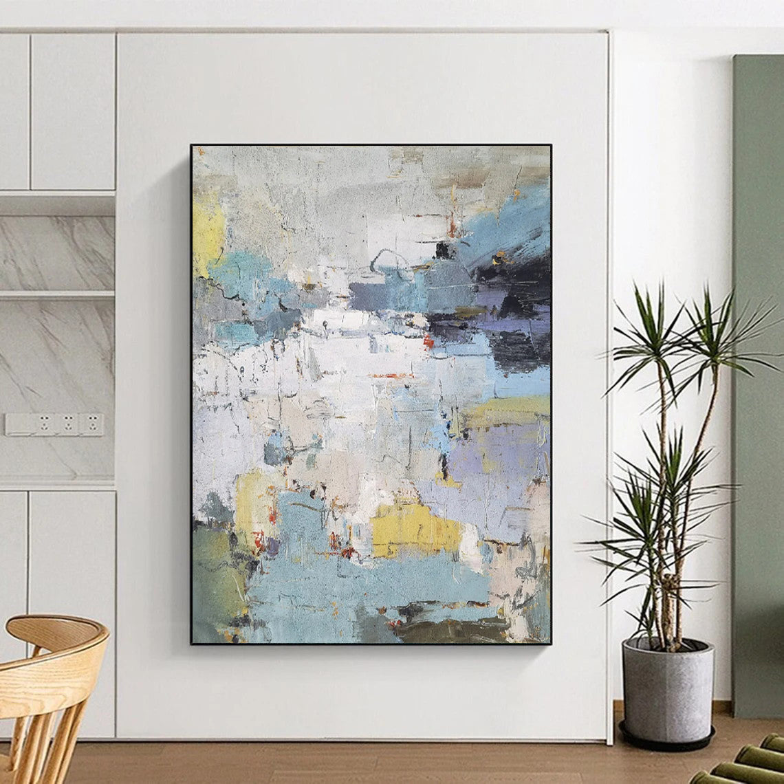 Custom Abstract Art: Large Dimensions, Textured Excellence for Dining Room & Hotel DTP312
