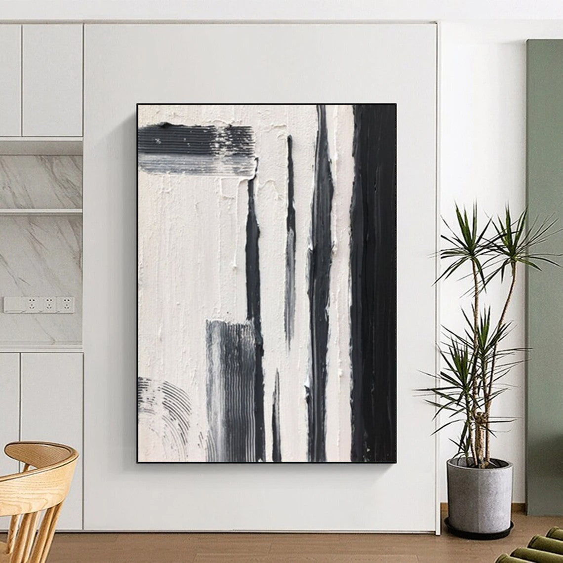Large Custom Abstract Paintings with Textured Details for Bedroom & Office DTP367