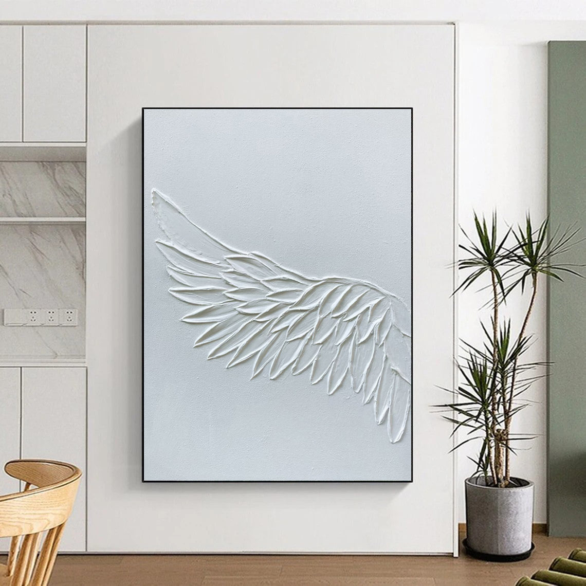 Grandiose Hand - Painted Textured Custom Abstract Canvas, for Office and Bedroom DKH1485