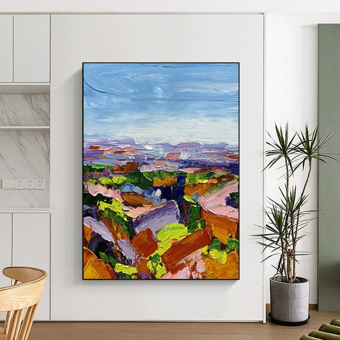 Custom Hand-Painted Big-Size Abstract Paintings for Hotel & Entryway DTP276