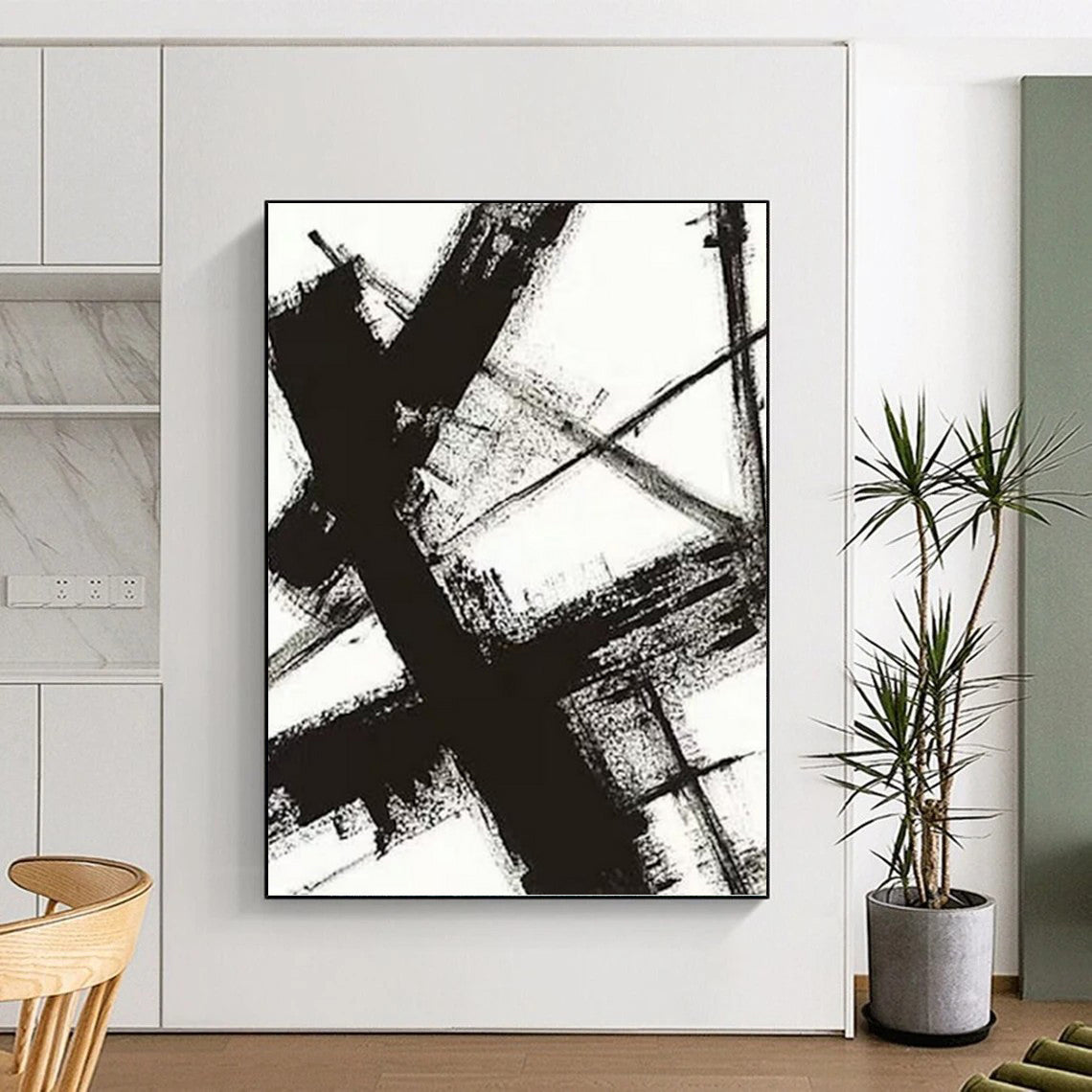 Grand Hand - Crafted Custom Textured Abstract Canvas for Bedroom & Entryway DKH1028