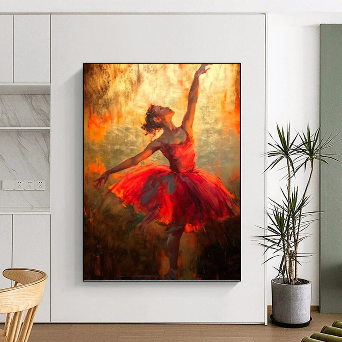 Large Vertical Custom Abstract Hand - Painted Masterpiece for Bar and Hallway DKH1639