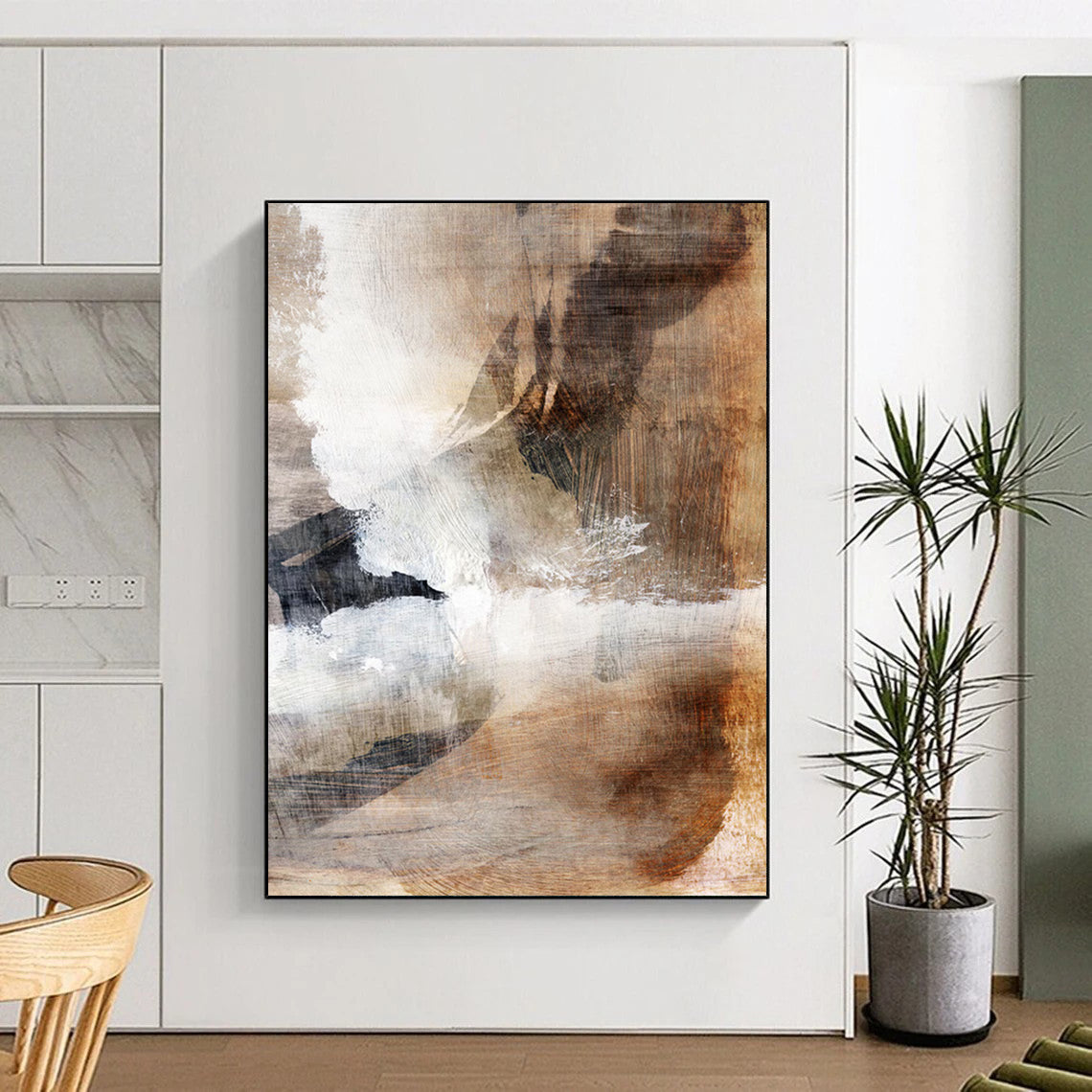 Custom Abstract Paintings: Big Sizes, Handmade Textures for a Cozy Vibe DTP209