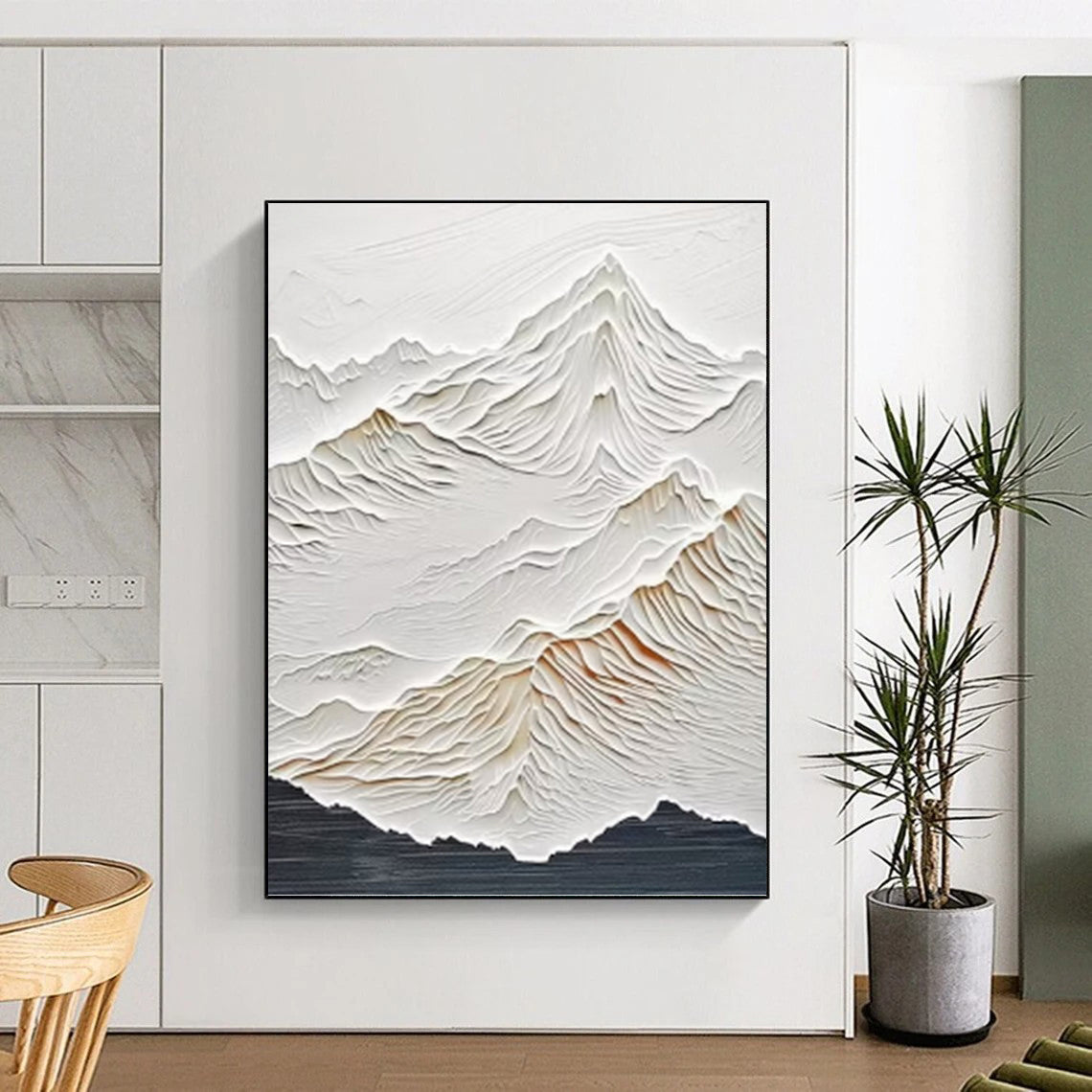 Hand - Rendered Custom Textured Abstract Artwork for Living Room & Dining Room DKH0985
