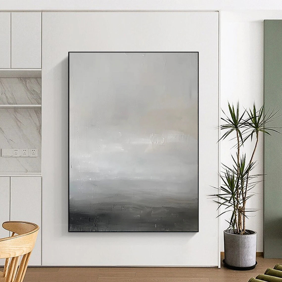 Extended - Dimension Hand - Painted Custom Abstract Canvas for Bedroom and Hallway DTP064