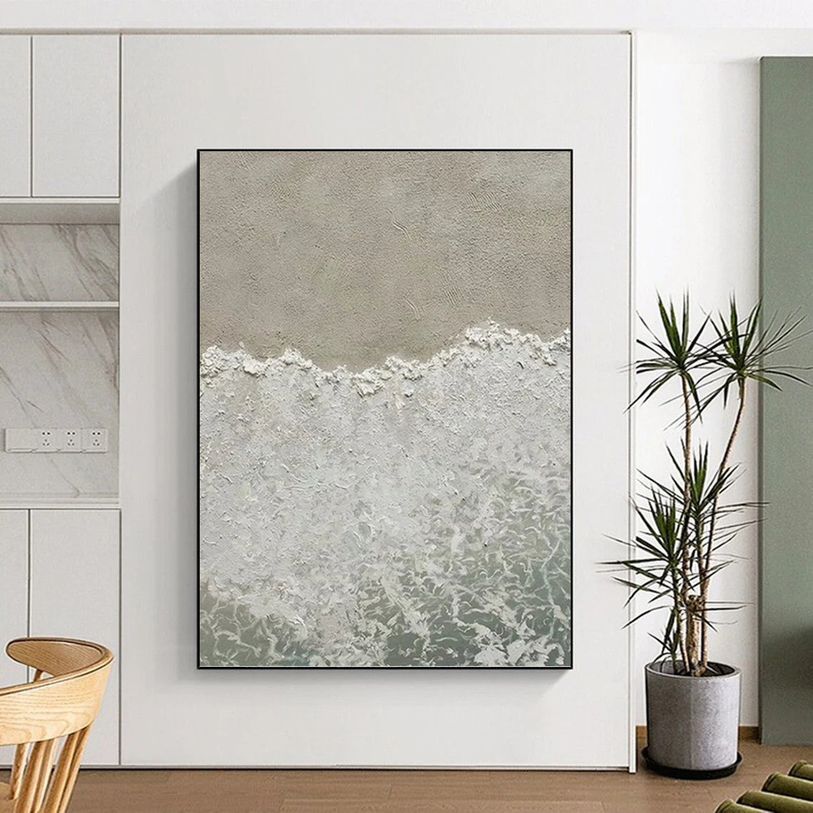 Professionally Designed Hand - Crafted Textured Canvas Abstract for Office & Living Room DKH1127