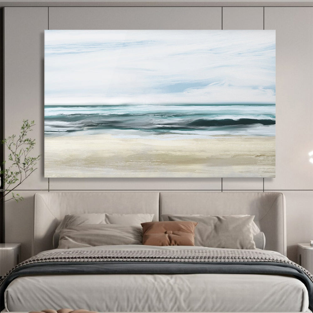 Soft Coastal Waves - Oversized Serene Bedroom Art DLZ128